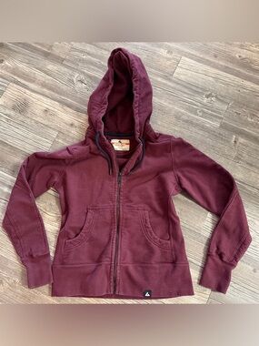 American Giant Womens Maroon Full Zip Hoodie Jacket Size S Made in USA